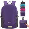 imageYZAOLL Ultra Lightweight Packable Backpack 20L Foldable Backpack Water Resistant Daypack for Women Men Travel Hiking BackpackLpurple
