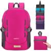 imageYZAOLL Ultra Lightweight Packable Backpack 20L Foldable Backpack Water Resistant Daypack for Women Men Travel Hiking BackpackRose