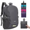 imageYZAOLL Ultra Lightweight Packable Backpack 20L Foldable Backpack Water Resistant Daypack for Women Men Travel Hiking BackpackGray
