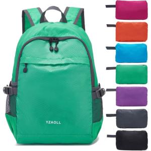 imageYZAOLL Small Lightweight Packable Hiking Backpack 20L Hiking Backpack Day Pack for Women Men Travel Camping VacationBlackA20lqing