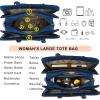 imagePurses for Women Handbag Wallet Tote Shoulder Hobo Bag Top Handle Satchel Purse Set 2pcs with 3 CompartmentsCqblue
