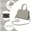 imagePurses for Women Handbag Wallet Tote Shoulder Hobo Bag Top Handle Satchel Purse Set 2pcs with 3 CompartmentsLightgray