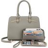 imagePurses for Women Handbag Wallet Tote Shoulder Hobo Bag Top Handle Satchel Purse Set 2pcs with 3 CompartmentsLightgray