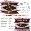 imagePurses for Women Handbag Wallet Tote Shoulder Hobo Bag Top Handle Satchel Purse Set 2pcs with 3 CompartmentsNenpink
