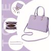 imagePurses for Women Handbag Wallet Tote Shoulder Hobo Bag Top Handle Satchel Purse Set 2pcs with 3 CompartmentsPurple