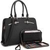 imagePurses for Women Handbag Wallet Tote Shoulder Hobo Bag Top Handle Satchel Purse Set 2pcs with 3 CompartmentsBlack