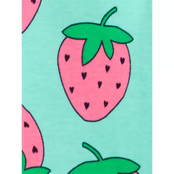 imageSimple Joys by Carters Babies Toddlers and Girls 6Piece SnugFit Cotton Pajama Set Pack of 3Green StrawberriesPink FlamingoRose Llama PrintNavy