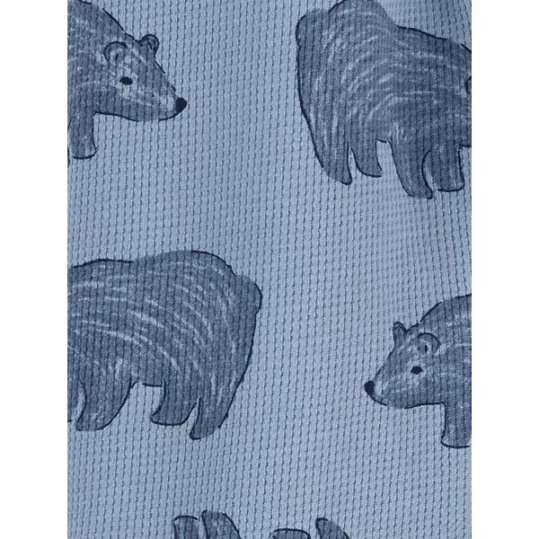 imageSimple Joys by Carters Baby Boys 2Way Zip Thermal Footed Sleep and Play Pack of 2Dusty Blue BearIvory Dinosaur