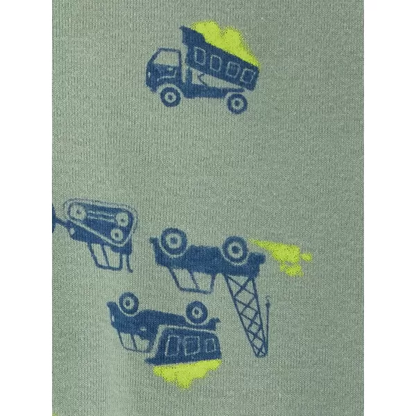 imageSimple Joys by Carters Baby Boys 3Pack Snug Fit Footless Cotton PajamasBlue StripeGreen TrucksWhite Dinosaur