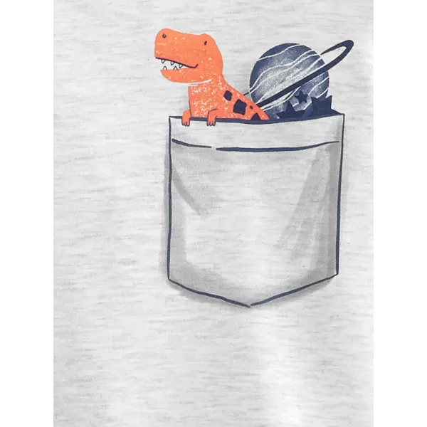 imageSimple Joys by Carters Baby Boys 4Piece Poly PajamasBlueGreyDinosaur