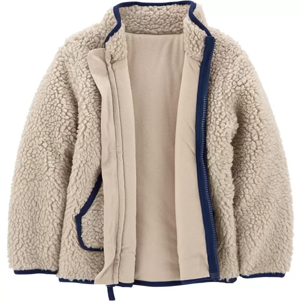 imageSimple Joys by Carters Baby Boys Sherpa JacketWashed Khaki Brown
