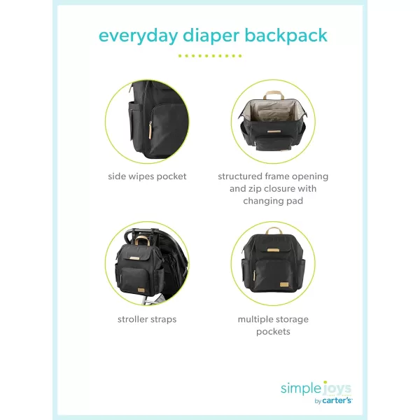 imageSimple Joys by Carters Baby Everyday Diaper BackpackBlack