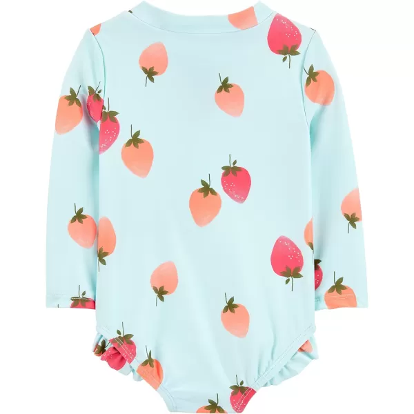 imageSimple Joys by Carters Baby Girls One Piece Rashguard Blue Strawberry 12 MonthsSimple Joys by Carters Baby Girls One Piece Rashguard Blue Strawberry 12 Months