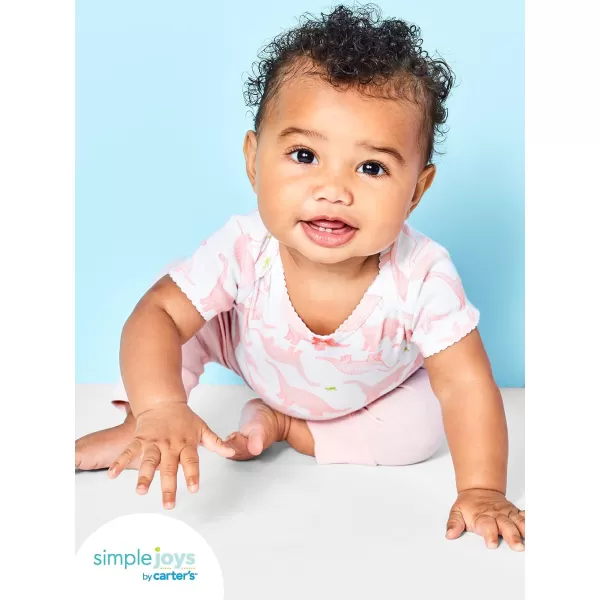 imageSimple Joys by Carters Baby Girls ShortSleeve Bodysuit Pack of 6 MulticolorDinosaurFloralForest AnimalsFruitHearts 03 MonthsSimple Joys by Carters Baby Girls ShortSleeve Bodysuit Pack of 6 MulticolorDinosaurFloralForest AnimalsFruitHearts 03 Months