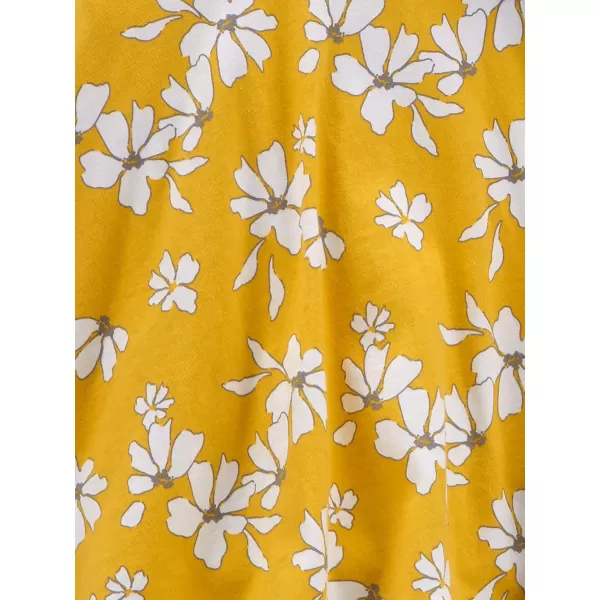 imageSimple Joys by Carters Baby Girls ShortSleeve and Sleeveless Dress Sets Pack of 2Grey PineappleMustard Yellow Flowers