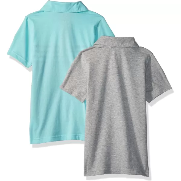 imageSimple Joys by Carters Boys 3Pack Short Sleeve PoloBlue Placed StripeGreyNavy Stripe