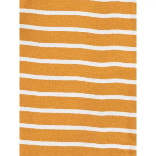 imageSimple Joys by Carters Boys SnugFit Footless Cotton Pajamas Pack of 3Gold StripeGrey LionWhite Animal