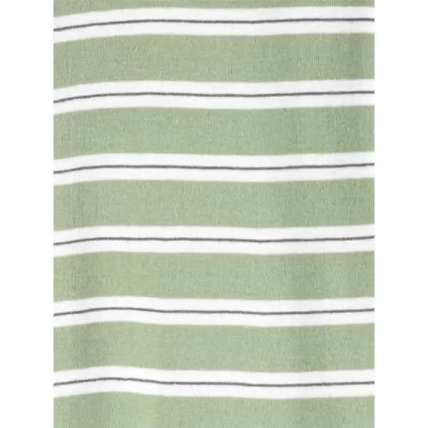 imageSimple Joys by Carters Boys SnugFit Footless Cotton Pajamas Pack of 3Grey HeatherOlive DinosaurStripe