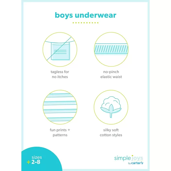 imageSimple Joys by Carters Boys Underwear Pack of 8 MulticolorFiretruckStripe 23Simple Joys by Carters Boys Underwear Pack of 8 MulticolorFiretruckStripe 23