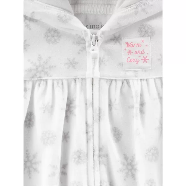 imageSimple Joys by Carters Girls 2Pack Fleece Hooded JumpsuitsSimple Joys by Carters Girls 2Pack Fleece Hooded Jumpsuits