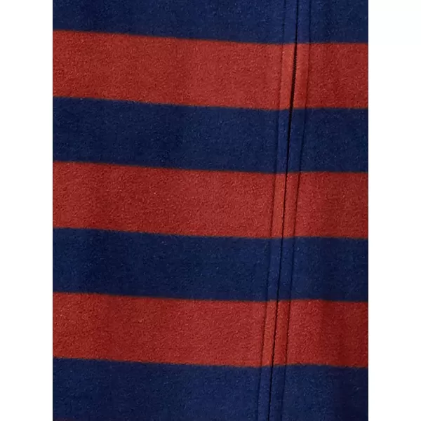 imageSimple Joys by Carters Holiday Loosefit Flame Resistant Fleece Footed PajamasBurgundy StripeLight Blue Moose