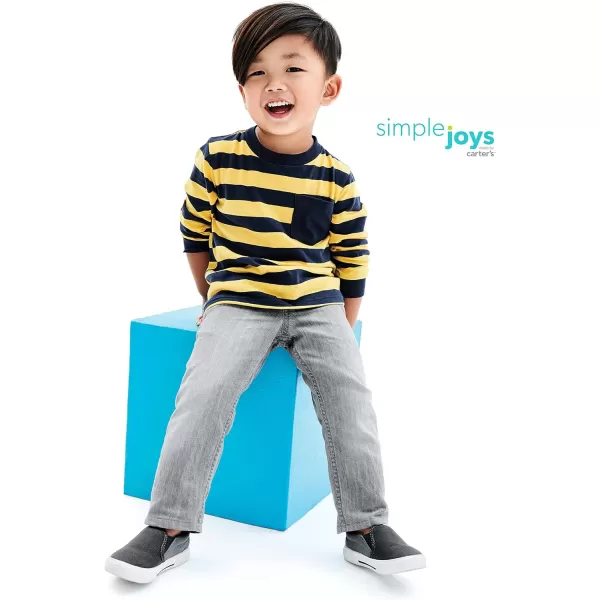 imageSimple Joys by Carters Toddler Boys PullOn Denim Pant Pack of 2GreyDenim