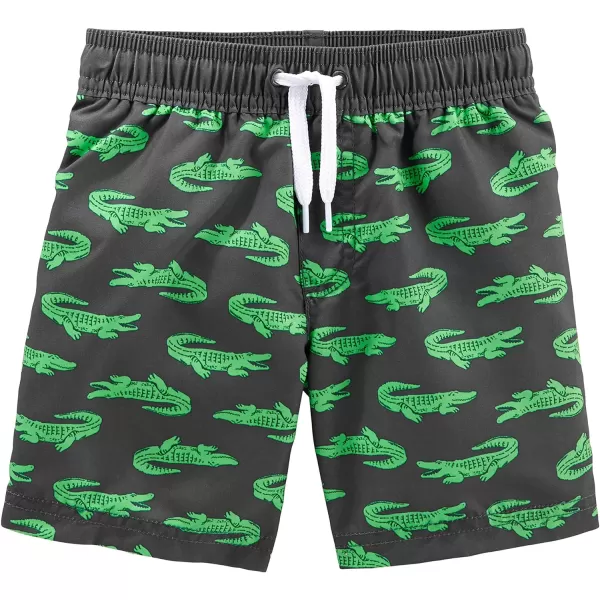 imageSimple Joys by Carters Toddler Boys Swimsuit Trunk and Rashguard Set Black Crocodile Print 2TSimple Joys by Carters Toddler Boys Swimsuit Trunk and Rashguard Set Black Crocodile Print 2T