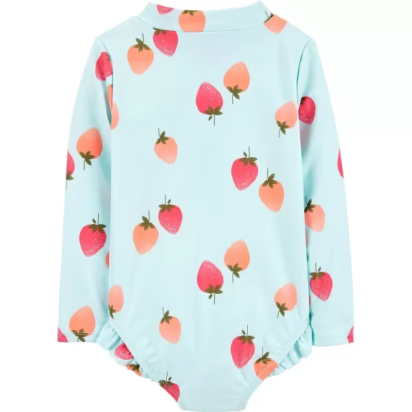 imageSimple Joys by Carters Toddler Girls One Piece Rashguard Blue Strawberry 2TSimple Joys by Carters Toddler Girls One Piece Rashguard Blue Strawberry 2T