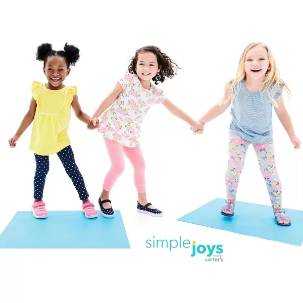 imageSimple Joys by Carters Toddler Girls ShortSleeve Shirts MultipacksBlue StripeWhite FloralYellow