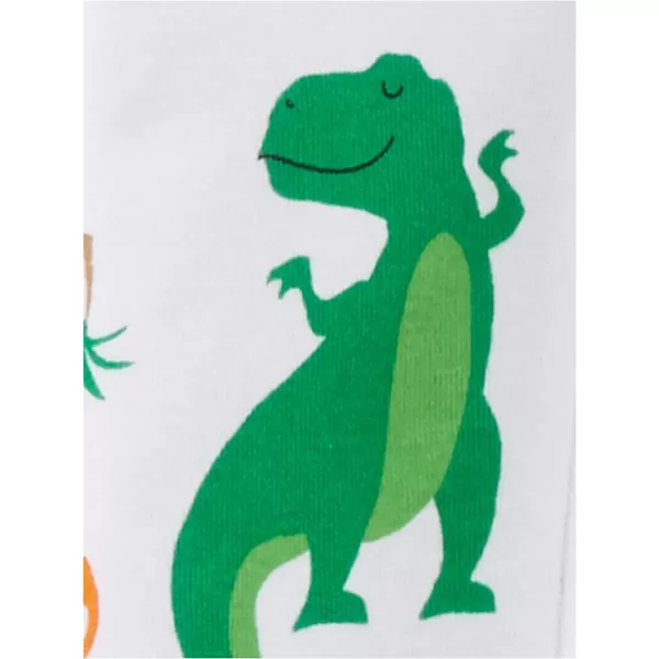 imageSimple Joys by Carters Toddlers and Baby Boys SnugFit Footed Cotton Pajamas Pack of 3DinosaurDouble StripeForest Animals
