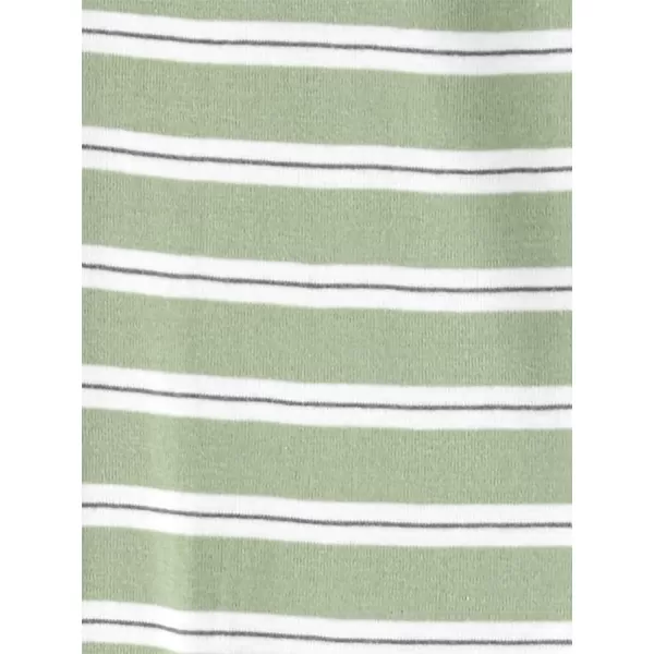 imageSimple Joys by Carters Toddlers and Baby Boys SnugFit Footed Cotton Pajamas Pack of 3Green StripeGrey HeatherIndigo Wash Dinosaur