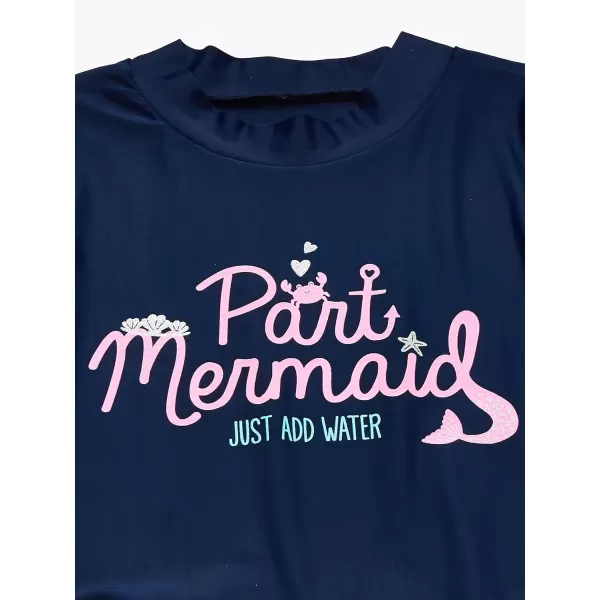 imageSimple Joys by Carters Toddlers and Baby Girls 2Piece Assorted Rashguard SetsNavy MermaidPink Stripe