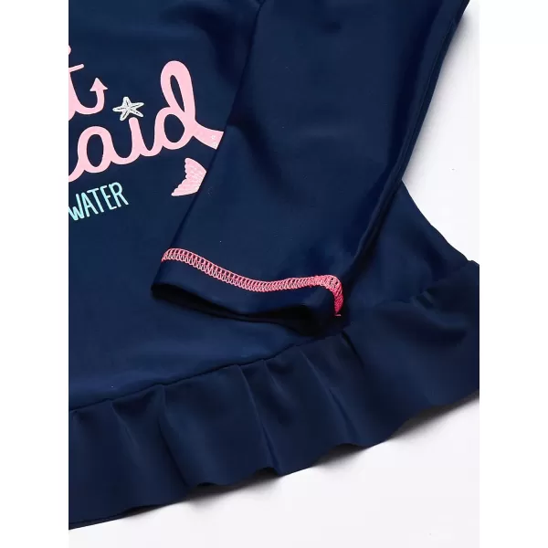 imageSimple Joys by Carters Toddlers and Baby Girls 2Piece Assorted Rashguard SetsNavy MermaidPink Stripe