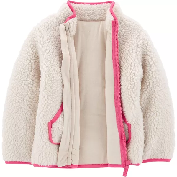 imageSimple Joys by Carters Toddlers and Baby Girls Sherpa JacketPinkBeige