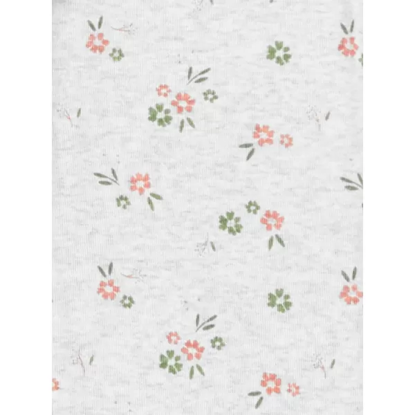 imageSimple Joys by Carters Toddlers and Baby Girls SnugFit Footless Cotton Pajamas Pack of 3Grey FloralPink StripeWhite Strawberry