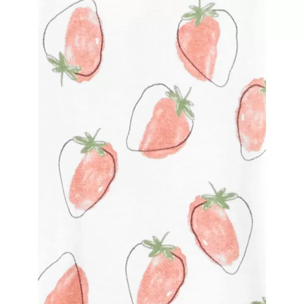 imageSimple Joys by Carters Toddlers and Baby Girls SnugFit Footless Cotton Pajamas Pack of 3Grey FloralPink StripeWhite Strawberry