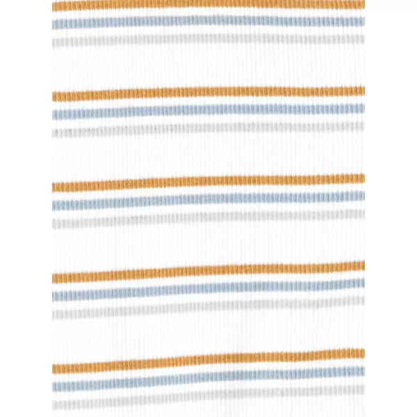 imageSimple Joys by Carters Unisex Babies 2Way Zip Textured Sleep and Play Pack of 2BlueWhite Stripe