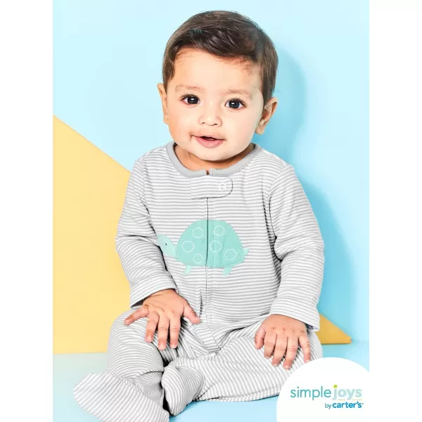 imageSimple Joys by Carters Unisex Babies Cotton Footed Sleep and Play Pack of 2 Grey TurtleWhite Llama 03 MonthsSimple Joys by Carters Unisex Babies Cotton Footed Sleep and Play Pack of 2 Grey TurtleWhite Llama 03 Months