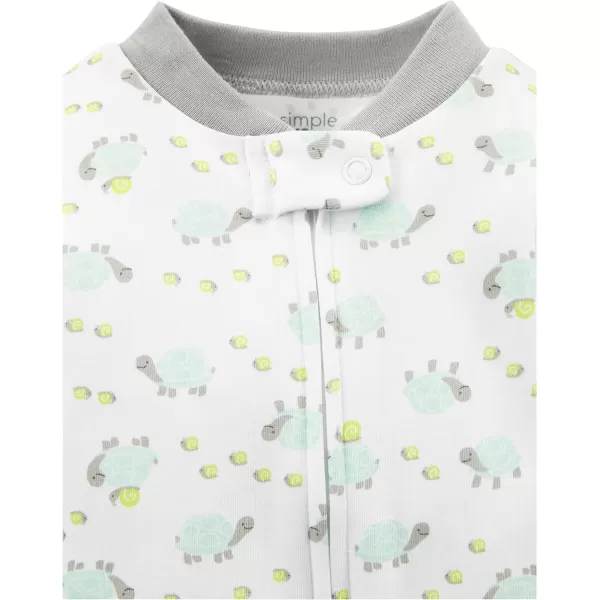 imageSimple Joys by Carters Unisex Babies Cotton Footed Sleep and Play Pack of 2 White TurtleBear 03 MonthsSimple Joys by Carters Unisex Babies Cotton Footed Sleep and Play Pack of 2 White TurtleBear 03 Months