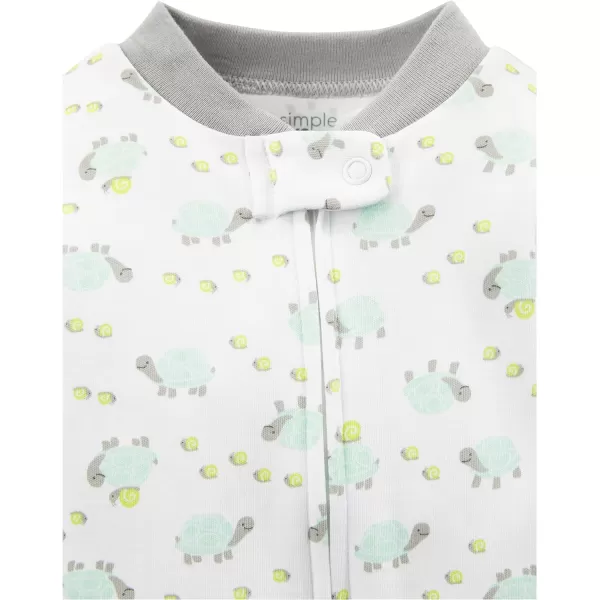 imageSimple Joys by Carters Unisex Babies Cotton Footed Sleep and Play Pack of 2 White TurtleBear PreemieSimple Joys by Carters Unisex Babies Cotton Footed Sleep and Play Pack of 2 White TurtleBear Preemie