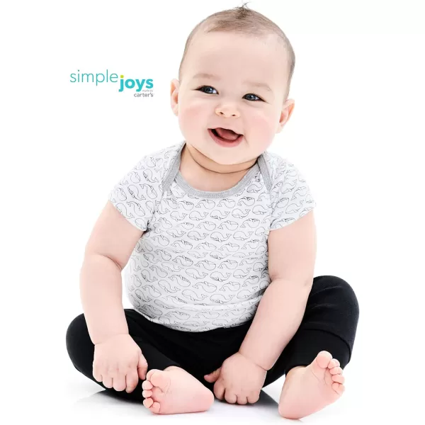 imageSimple Joys by Carters Unisex Babies Cotton Pants Pack of 4Black BananasGreyWhite