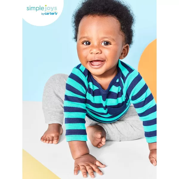 imageSimple Joys by Carters Unisex Babies LongSleeve Thermal Bodysuits Pack of 4 BlueGreyMint GreenStripe 03 MonthsSimple Joys by Carters Unisex Babies LongSleeve Thermal Bodysuits Pack of 4 BlueGreyMint GreenStripe 03 Months