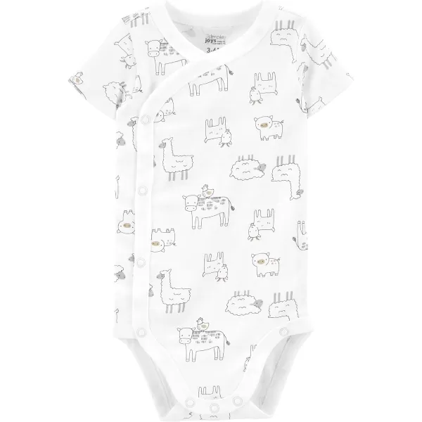 imageSimple Joys by Carters Unisex Babies ShortSleeve Bodysuit Pack of 5 GreenGrey Forest AnimalsLight Grey HeatherMint Green StripeWhite Llama 03 MonthsSimple Joys by Carters Unisex Babies ShortSleeve Bodysuit Pack of 5 GreenGrey Forest AnimalsLight Grey HeatherMint Green StripeWhite Llama 03 Months
