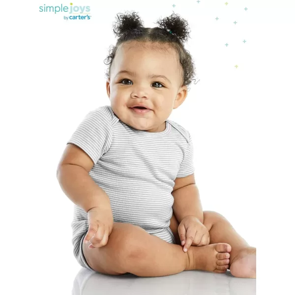 imageSimple Joys by Carters Unisex Babies ShortSleeve Bodysuit Pack of 6 Mini Stripe 03 MonthsSimple Joys by Carters Unisex Babies ShortSleeve Bodysuit Pack of 6 Mini Stripe 03 Months