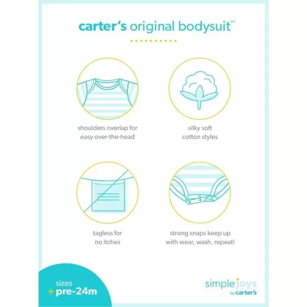 imageSimple Joys by Carters Unisex Babies ShortSleeve Bodysuit Pack of 8 Navy HeatherWhiteOatmeal 03 MonthsSimple Joys by Carters Unisex Babies ShortSleeve Bodysuit Pack of 8 Navy HeatherWhiteOatmeal 03 Months