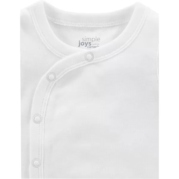 imageSimple Joys by Carters Unisex Babies SideSnap ShortSleeve Shirt Pack of 6 White 03 MonthsSimple Joys by Carters Unisex Babies SideSnap ShortSleeve Shirt Pack of 6 White 03 Months