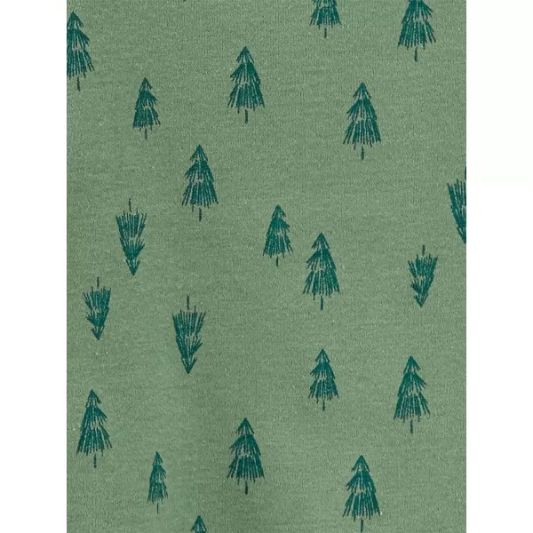 imageSimple Joys by Carters Unisex Babies Toddlers and Kids 3Piece SnugFit Cotton Christmas Pajama Set Pack of 3Green PineWhite Forest