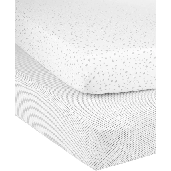 imageSimple Joys by Carters Unisex Kids Cotton Crib Sheets Pack of 2 White Stars One SizeSimple Joys by Carters Unisex Kids Cotton Crib Sheets Pack of 2 White Stars One Size