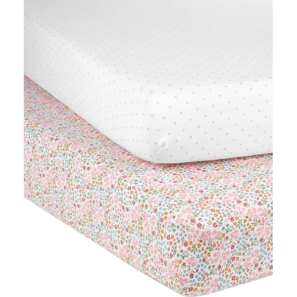 imageSimple Joys by Carters Unisex Kids Cotton Crib Sheets Pack of 2FloralDots
