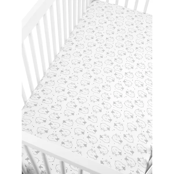 imageSimple Joys by Carters Unisex Kids Cotton Crib Sheets Pack of 2SheepGeo Print